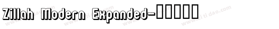 Zillah Modern Expanded字体转换